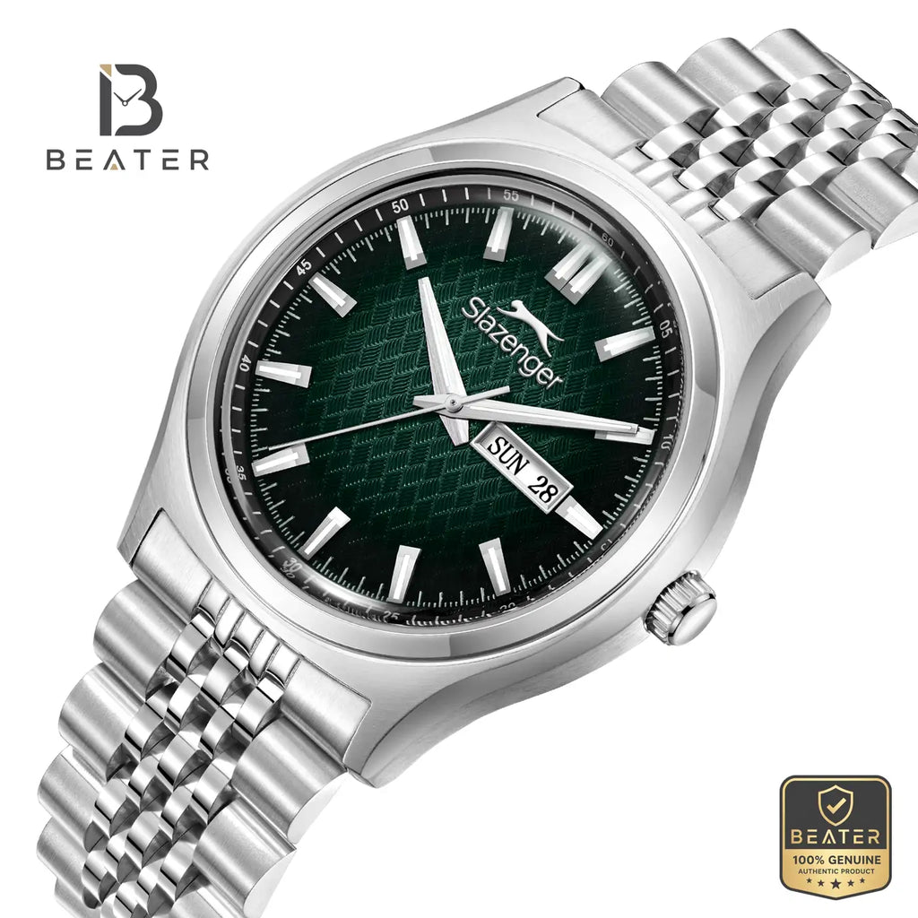 Slazenger SL.9.2573.1.370 Men's Dark Green Stainless Steel Bracelet Watch - View 2 - Beater