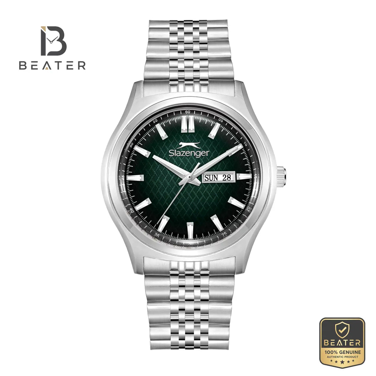 Slazenger SL.9.2573.1.370 Men's Dark Green Stainless Steel Bracelet Watch - Beater Main image