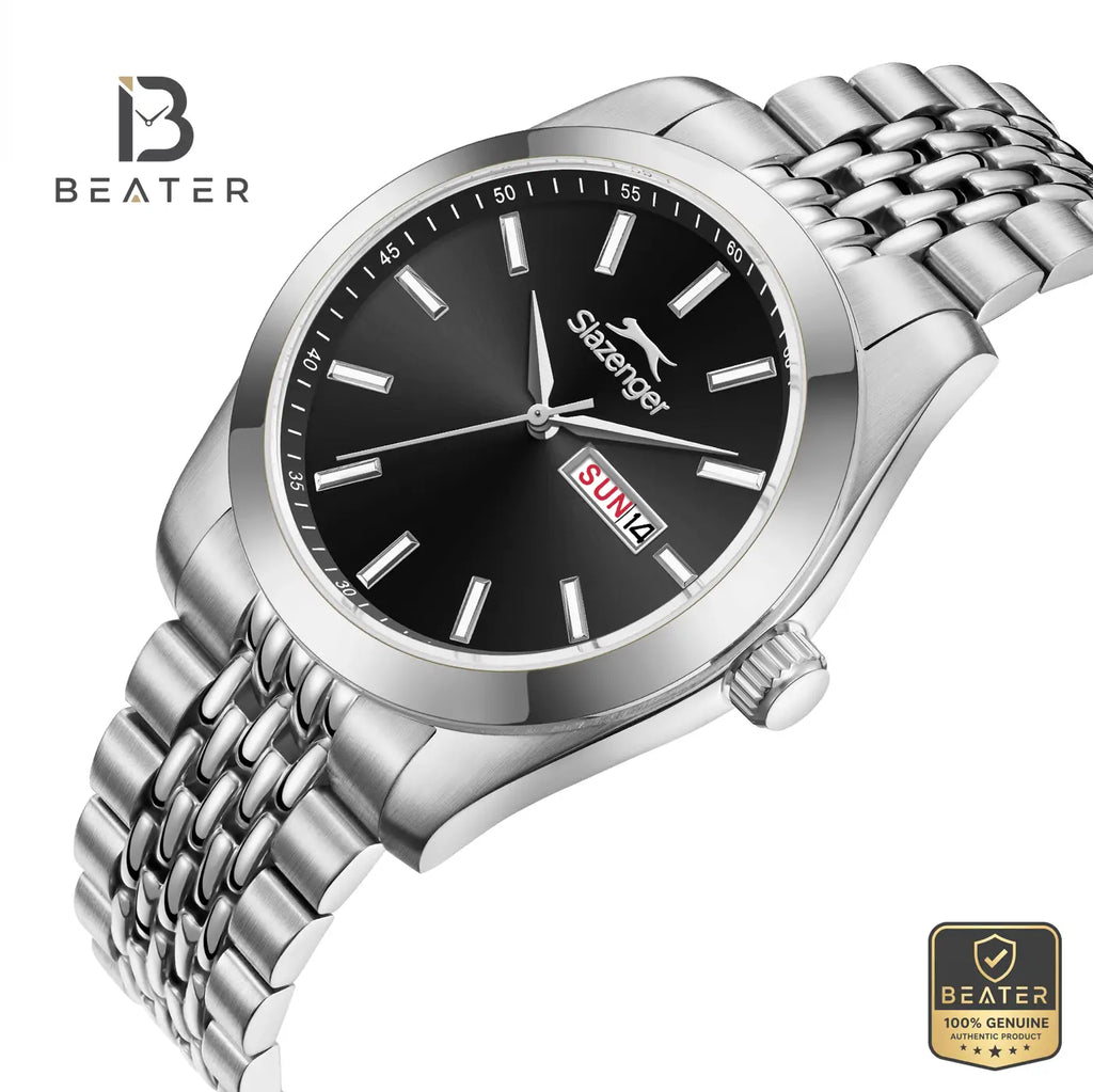 Slazenger SL.9.2579.1.350 Men's Black Dial Metal Bracelet Watch - View 2 - Beater
