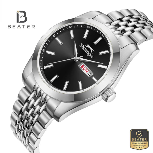 Slazenger SL.9.2579.1.350 Men's Black Dial Metal Bracelet Watch - View 2 - Beater