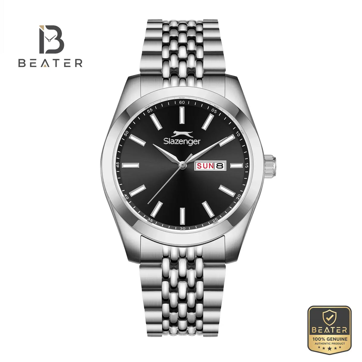 Slazenger SL.9.2579.1.350 Men's Black Dial Metal Bracelet Watch - Beater Main image