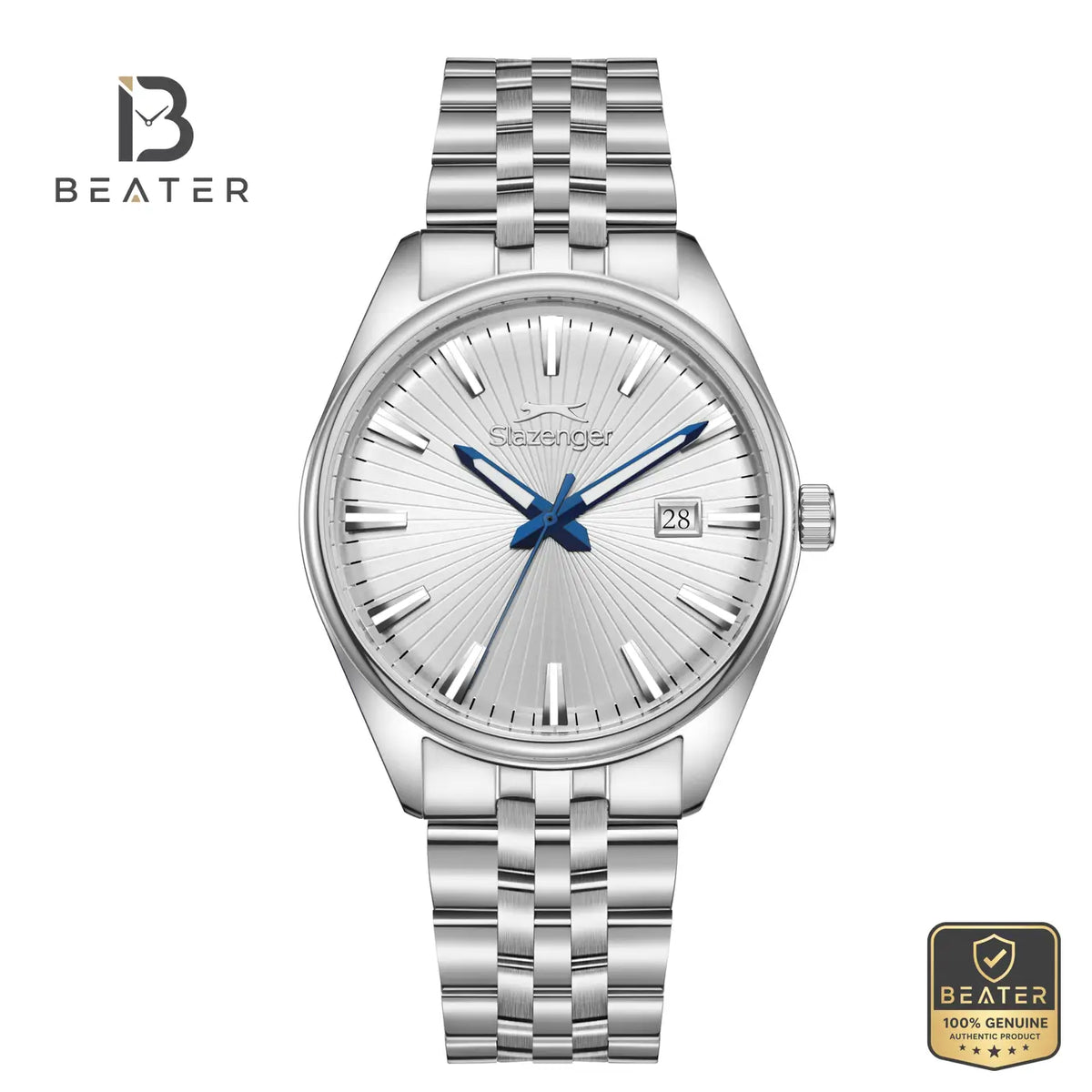 Slazenger SL.9.2580.1.330 Men's Silver Metal Strap Watch - Beater