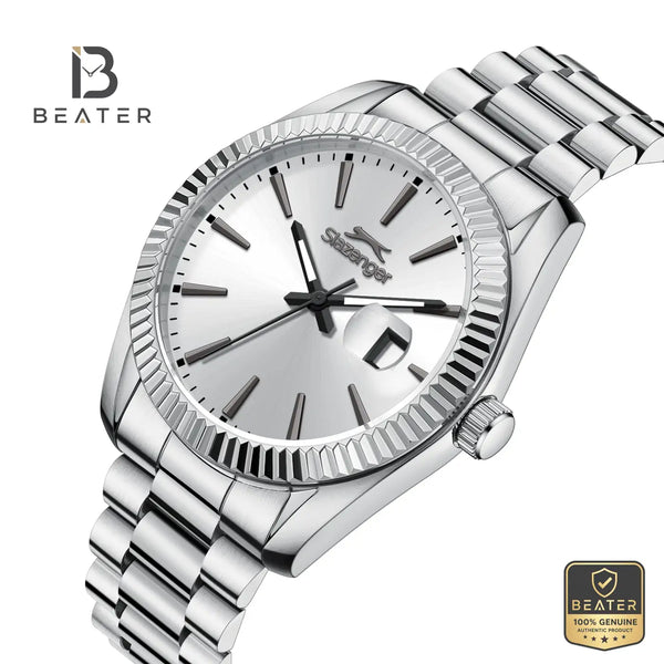 Slazenger SL.9.2583.1.330 Men's Silver Metal Strap Watch - View 2 - Beater