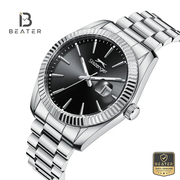 Slazenger SL.9.2583.1.350 Men's Black Metal Bracelet Watch - View 2 - Beater