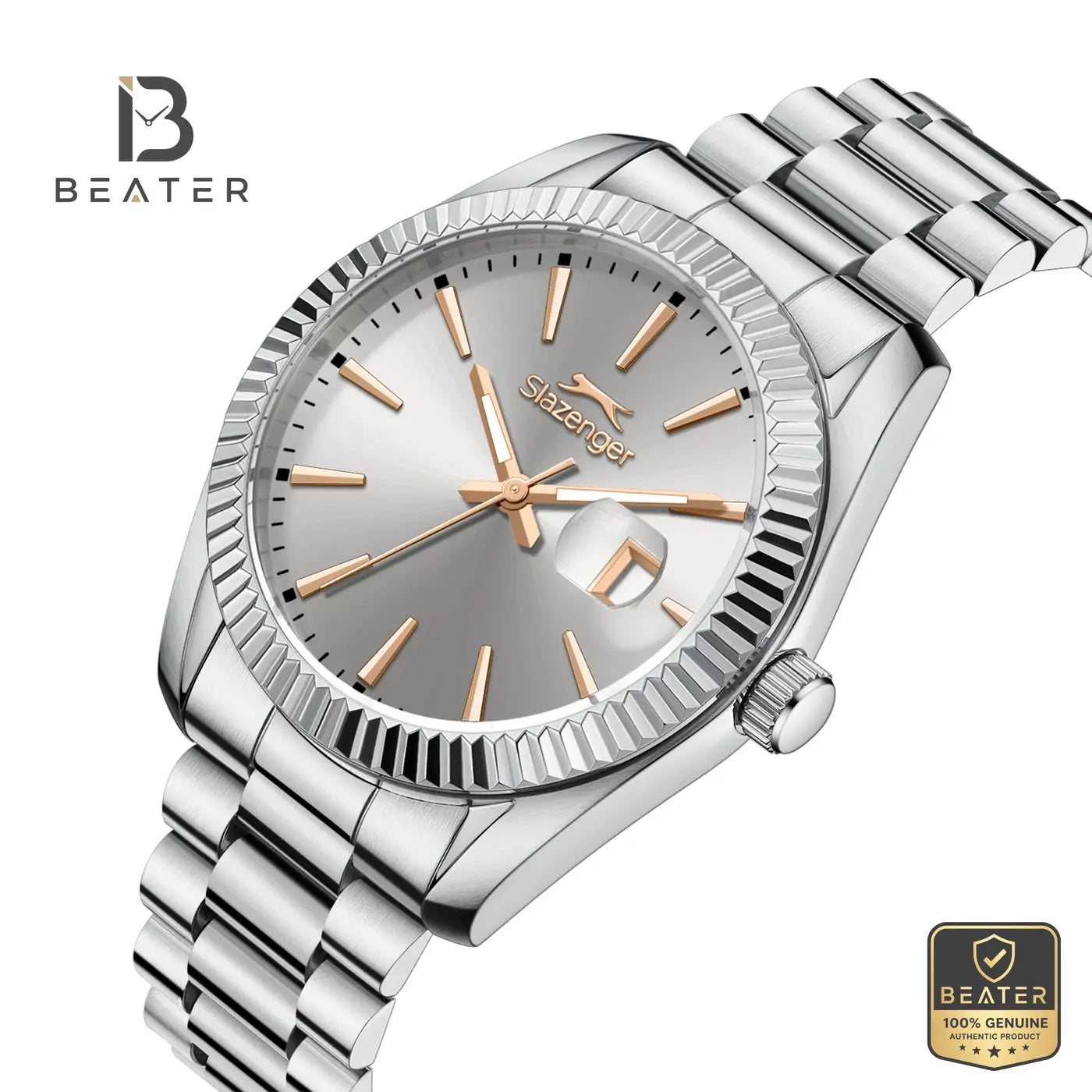 Slazenger SL.9.2583.1.370 Men's Grey Stainless Steel Bracelet Watch Secondary image