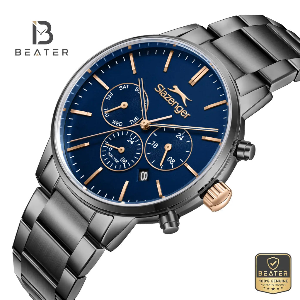 Slazenger SL.9.2585.2.090 Men's Dark Blue Metal Bracelet Watch - View 2 - Beater