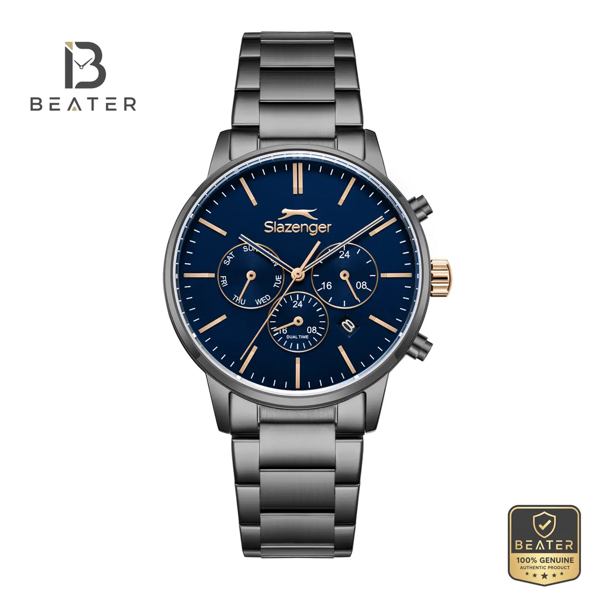 Slazenger SL.9.2585.2.090 Men's Dark Blue Metal Bracelet Watch - Beater Main image