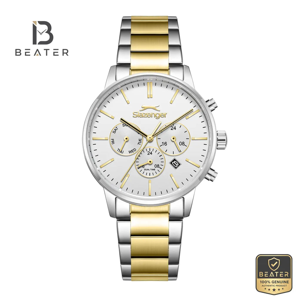 Slazenger SL.9.2585.2.220 Men's White Metal Strap Watch - Beater