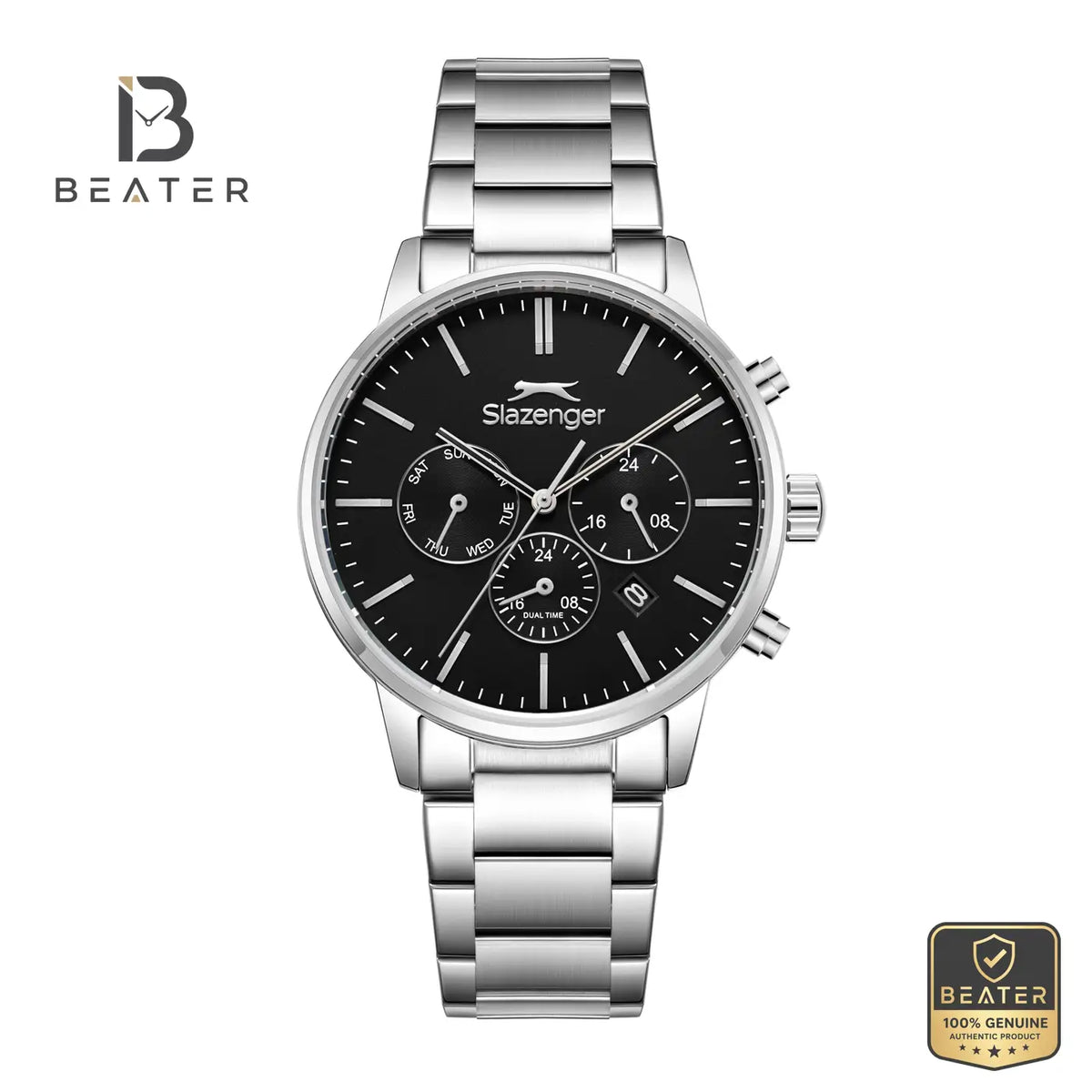 Slazenger SL.9.2585.2.350 Men's Black Dial Metal Bracelet Watch - Beater Main image