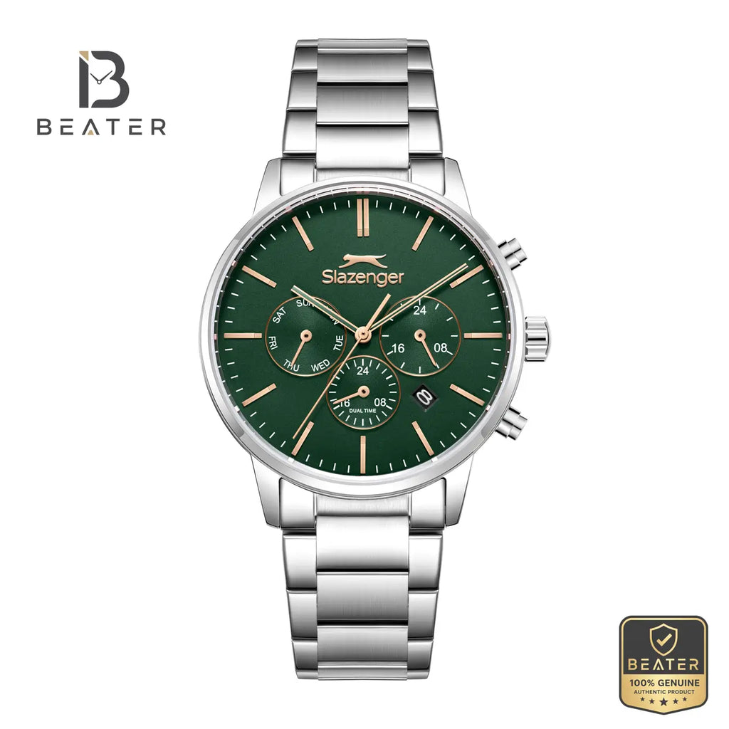 Slazenger SL.9.2585.2.370 Men's Dark Green Metal Strap Watch - Beater