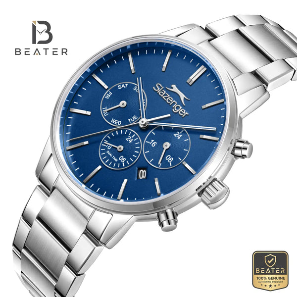 Slazenger SL.9.2585.2.390 Men's Dark Blue Metal Strap Watch - View 2 - Beater