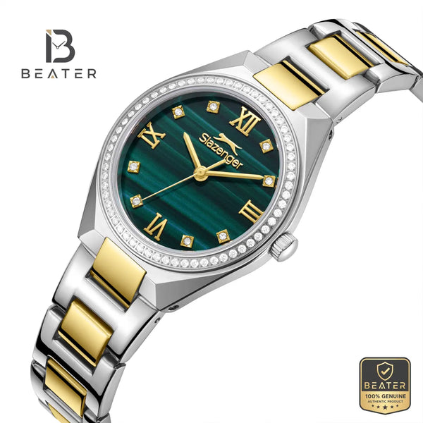 Slazenger SL.9.2590.3.370 Women's Dark Green Metal Strap Watch - View 2 - Beater