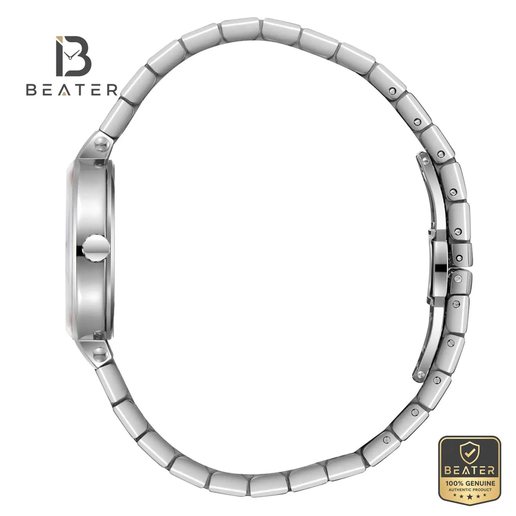 Slazenger SL.9.2593.3.520 Women's White Mother of Pearl Metal Bracelet Watch - View 3 - Beater