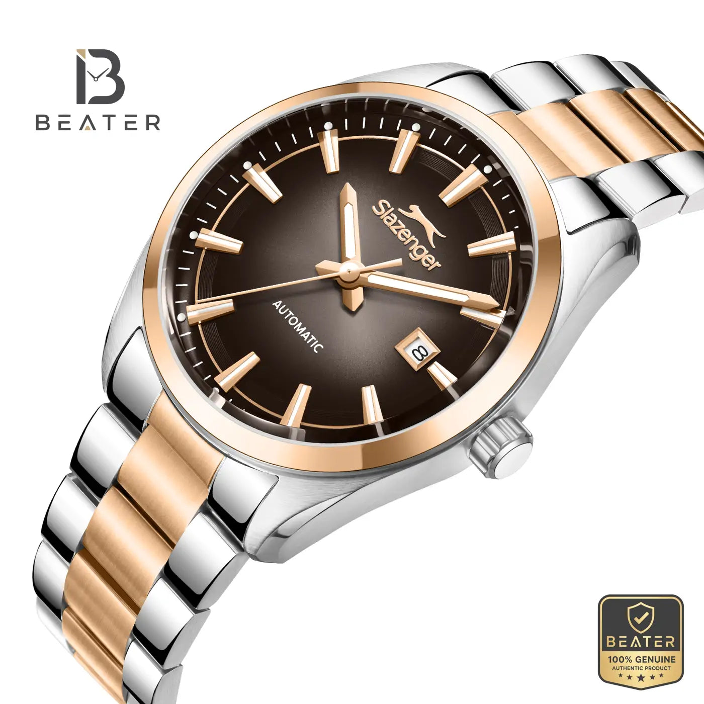 Slazenger SL.9.2599.1.540 Men's Brown Metal Bracelet Watch Secondary image