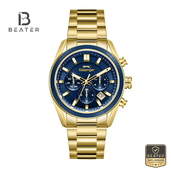 Slazenger SL.9.2600.2.190 Men's Dark Blue Metal Strap Watch - Beater