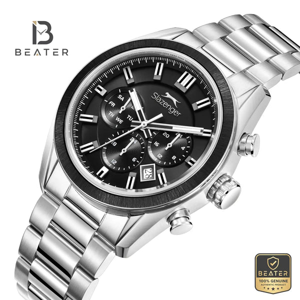 Slazenger SL.9.2600.2.350 Men's Black Metal Strap Watch - View 2 - Beater