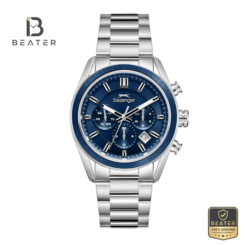 Slazenger SL.9.2600.2.390 Men's Dark Blue Metal Strap Watch - Beater