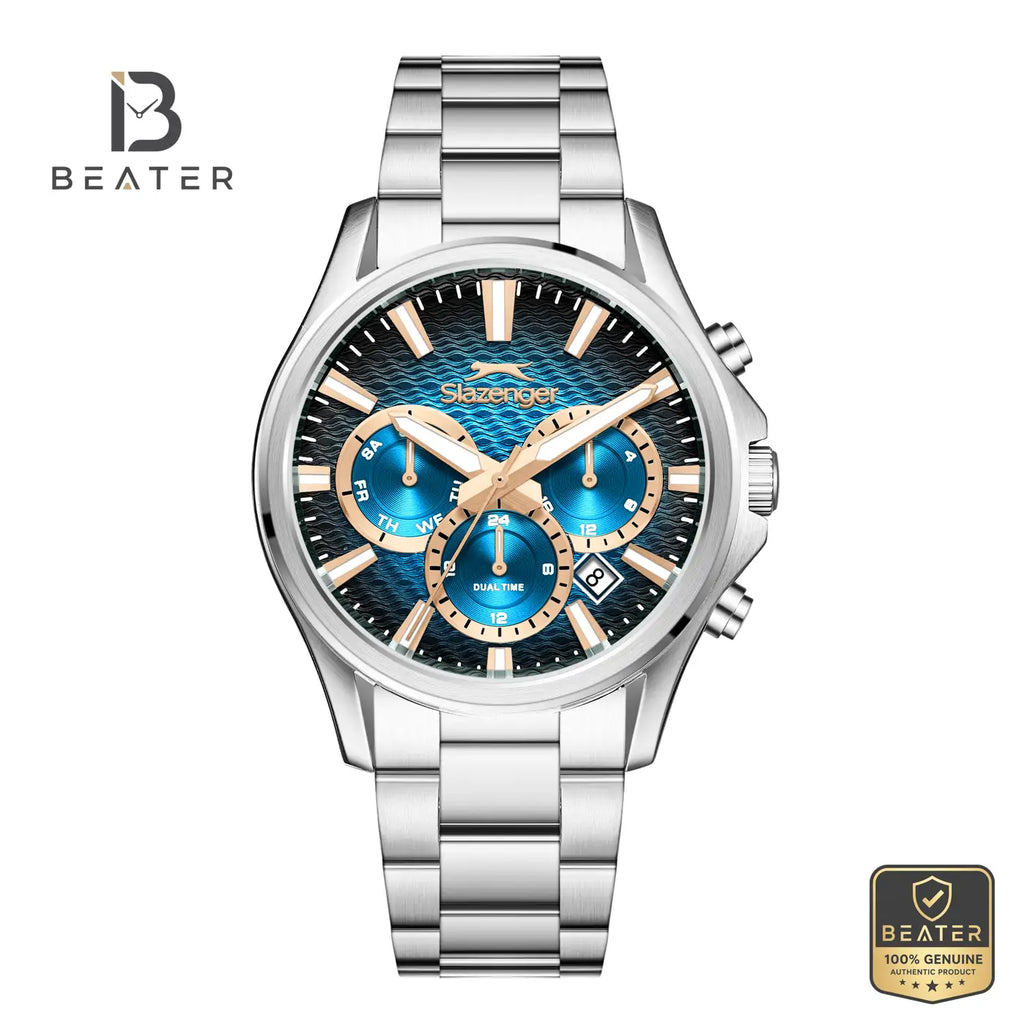 Slazenger SL.9.2601.2.390 Men's Blue Metal Strap Watch - Beater