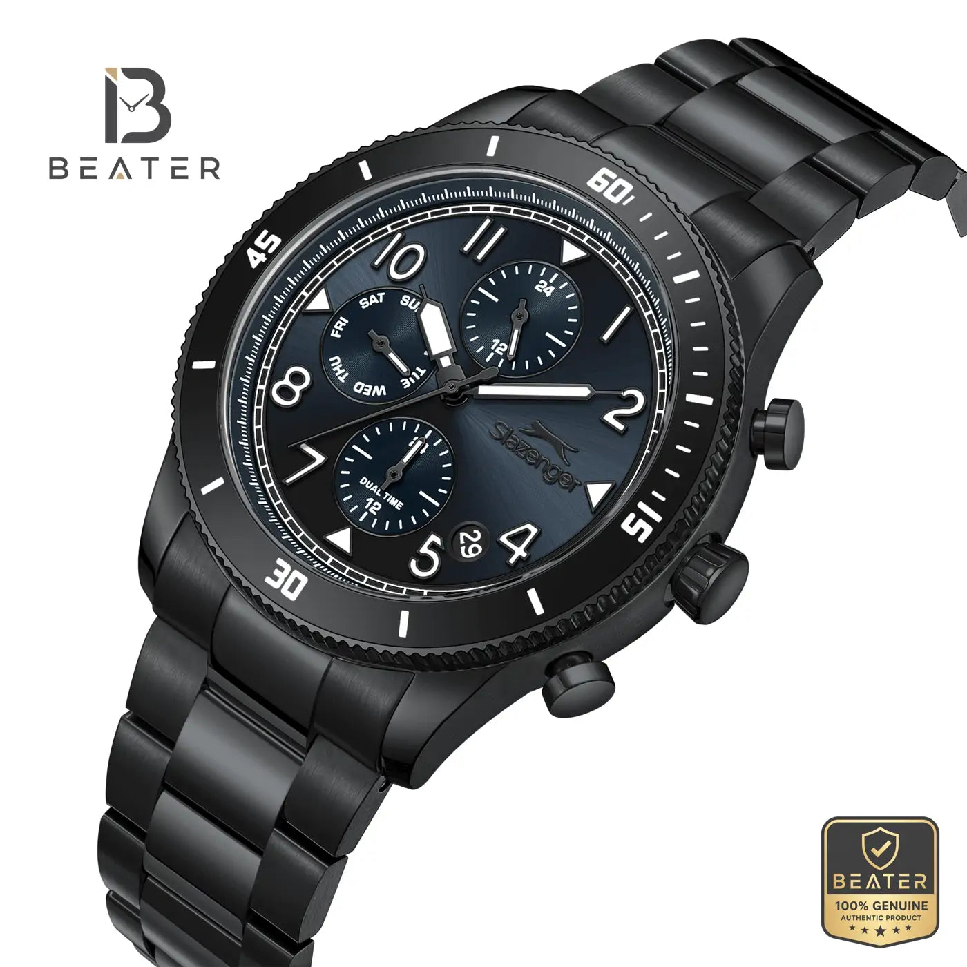Slazenger SL.9.2604.2.690 Men's Dark Blue Metal Strap Watch Secondary image