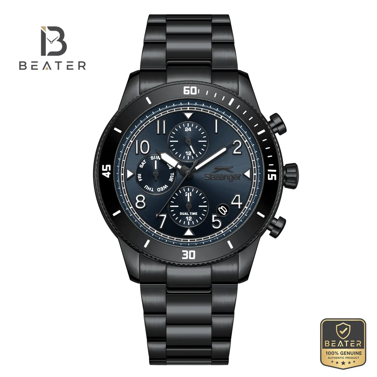 Slazenger SL.9.2604.2.690 Men's Dark Blue Metal Strap Watch - Beater Main image