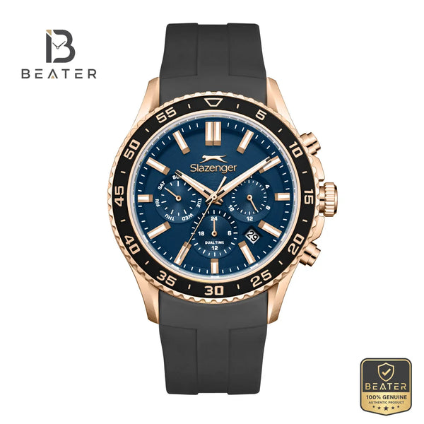 Slazenger SL.9.2605.2.491 Men's Dark Blue Silicone Strap Watch - Beater