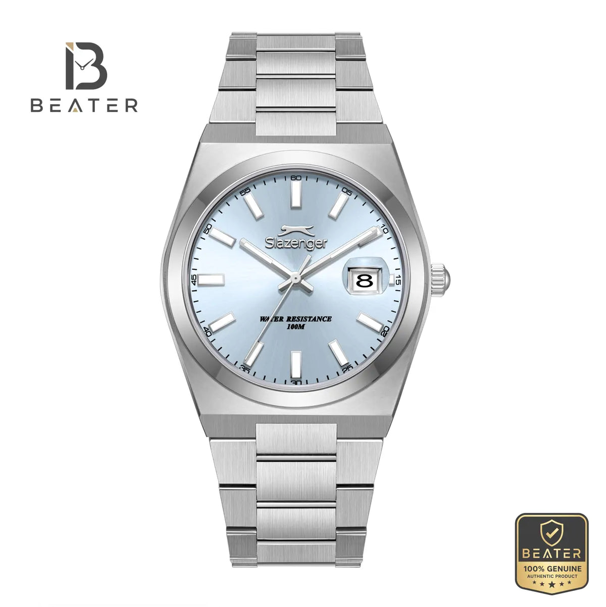 Slazenger SL.9.2623.1.300 Men's Blue Metal Strap Watch - Beater