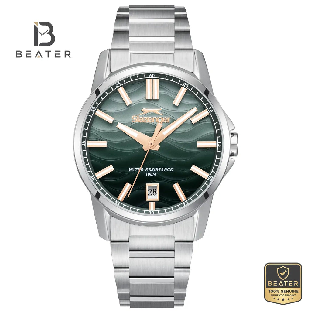 Slazenger SL.9.2623.1.310 Men's Dark Green Metal Strap Watch - Beater
