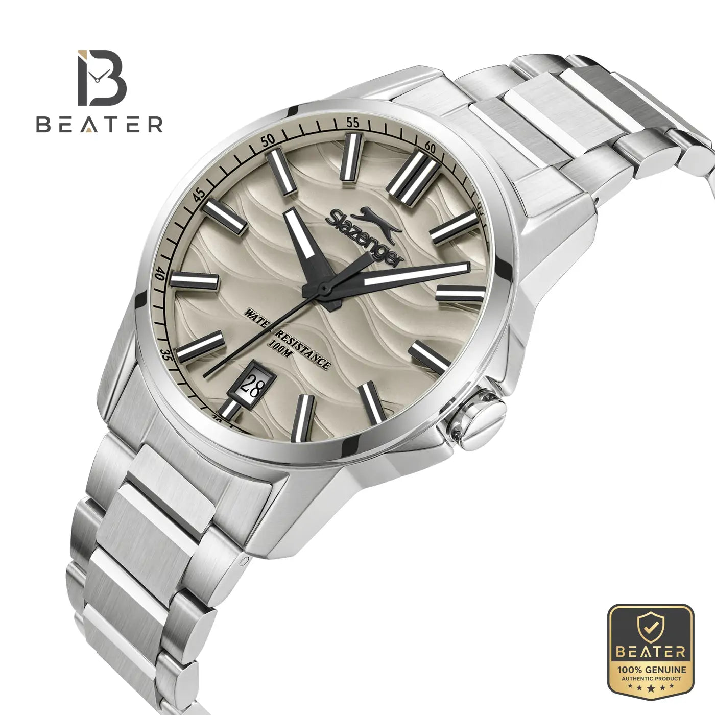 Slazenger SL.9.2623.1.360 Men's Beige Metal Strap Watch Secondary image