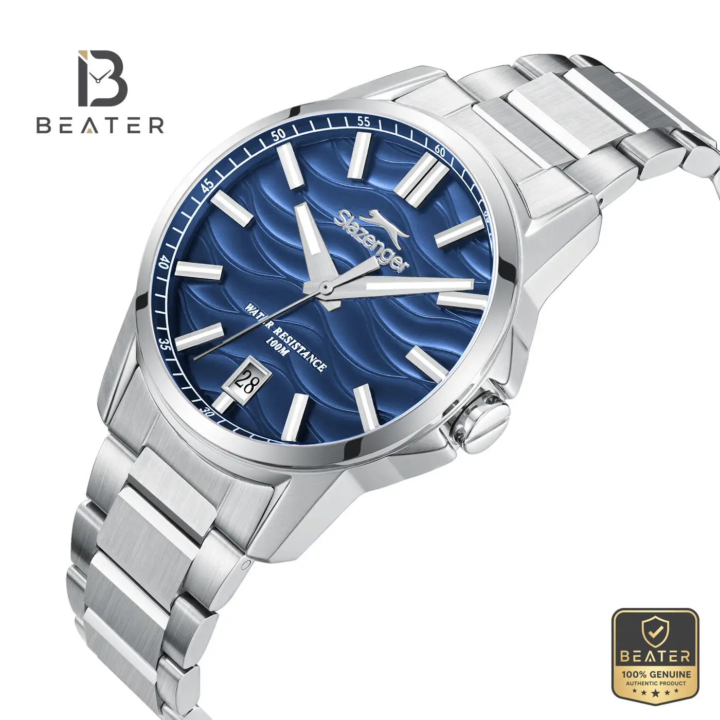 Slazenger SL.9.2623.1.390 Men's Dark Blue Metal Strap Watch Secondary image