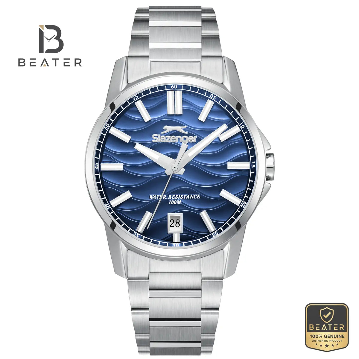 Slazenger SL.9.2623.1.390 Men's Dark Blue Metal Strap Watch - Beater Main image