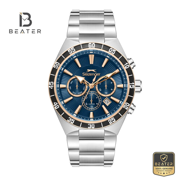 Slazenger SL.9.2624.2.590 Men's Dark Blue Metal Bracelet Watch - Beater