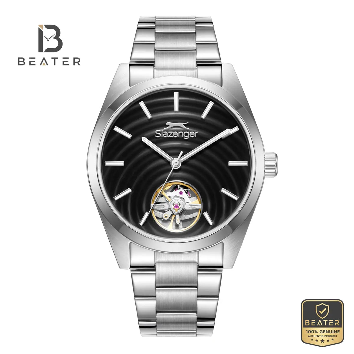 Slazenger SL.9.2625.1.350 Men's Black Metal Strap Watch - Beater Main image