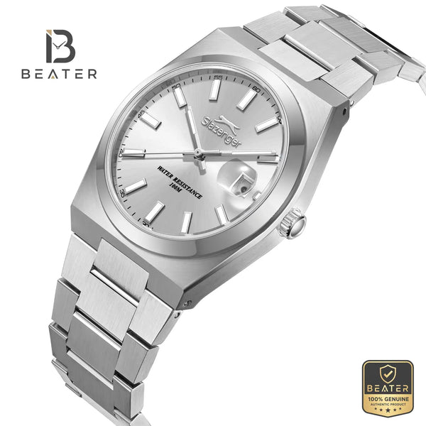 Slazenger SL.9.2636.1.330 Men's Silver Metal Strap Watch - View 2 - Beater