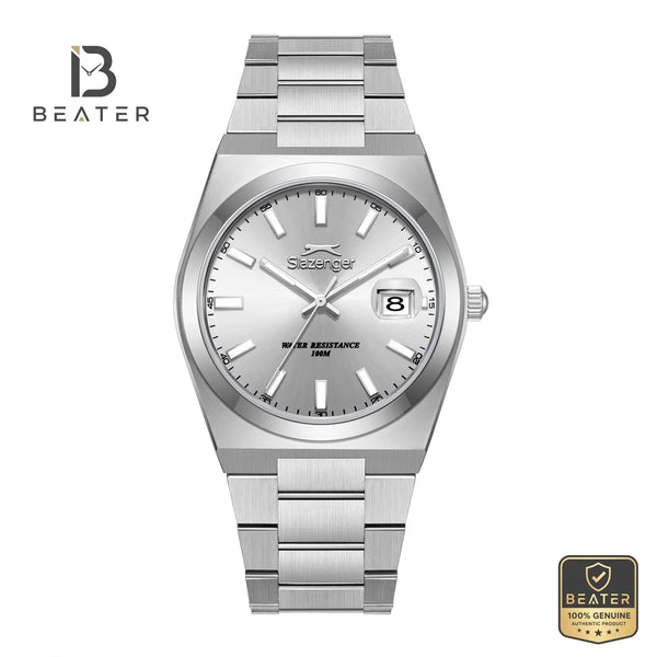 Slazenger SL.9.2636.1.330 Men's Silver Metal Strap Watch - Beater