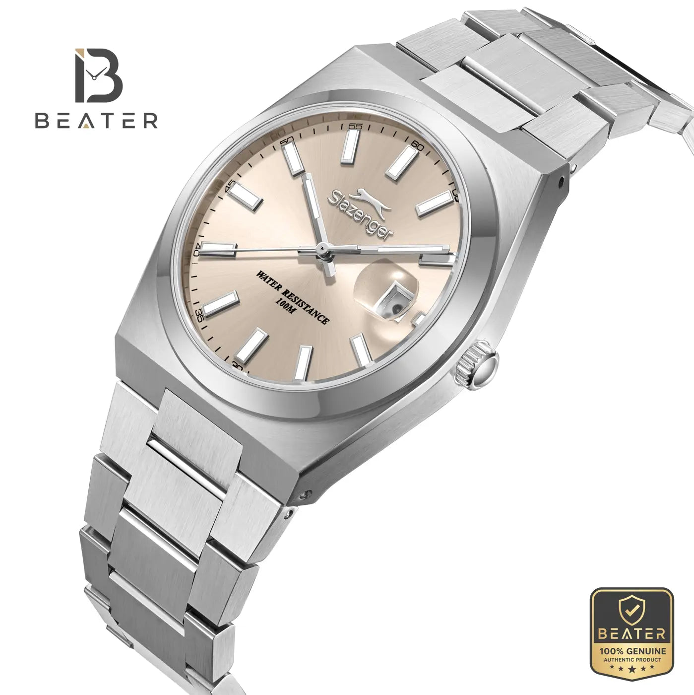 Slazenger SL.9.2636.1.370 Men's Beige Metal Strap Watch Secondary image