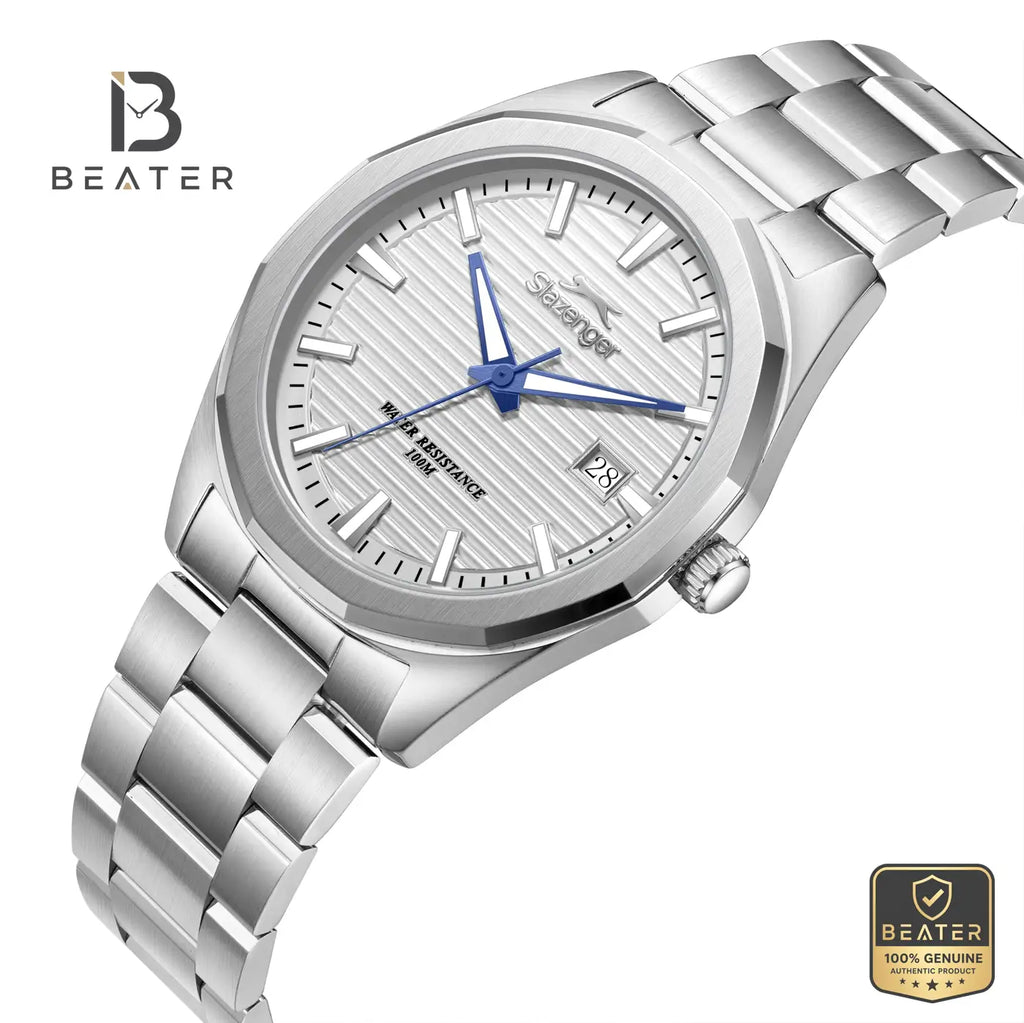 Slazenger SL.9.2638.1.330 Men's Silver Stainless Steel Bracelet Watch - View 2 - Beater