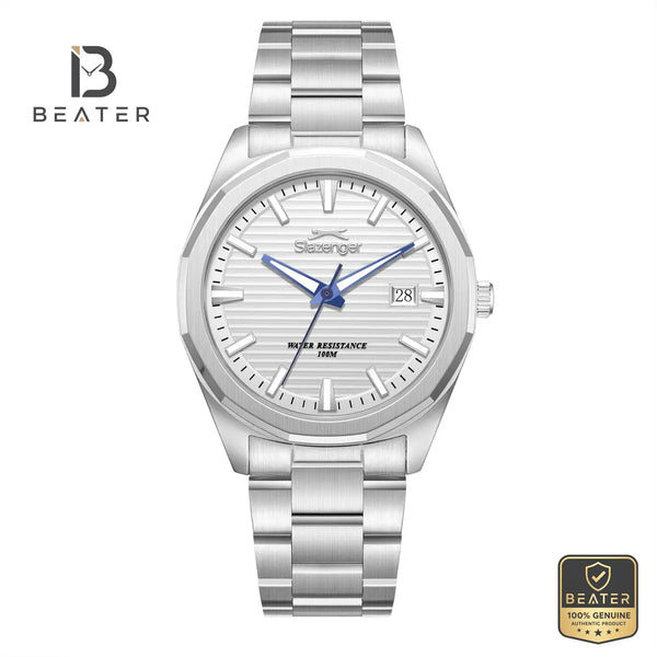 Slazenger SL.9.2638.1.330 Men's Silver Stainless Steel Bracelet Watch - Beater