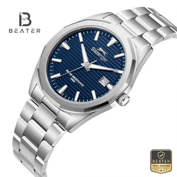 Slazenger SL.9.2638.1.390 Men's Dark Blue Metal Strap Watch - View 2 - Beater