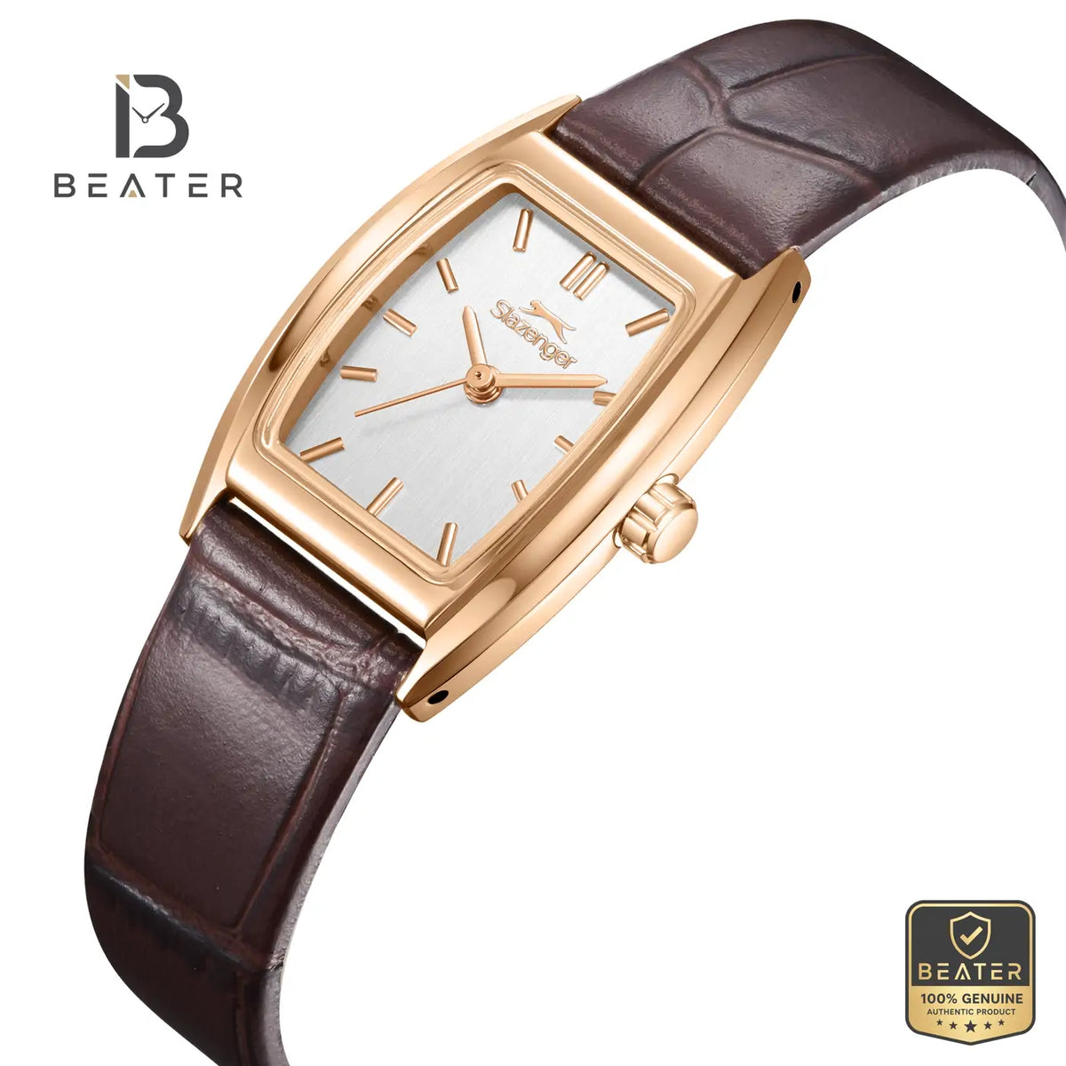 Slazenger SL.9.2641.3.432 Women's Silver Leather Strap Watch - View 2 - Beater