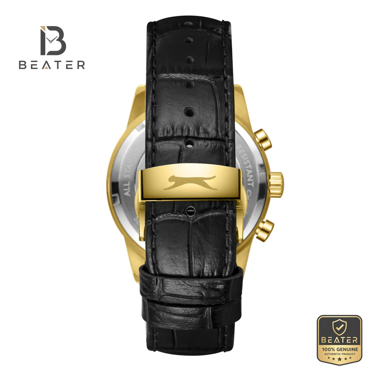 Slazenger SL.9.2649.2.171 Men's Dark Green Leather Strap Watch - View 4 - Beater