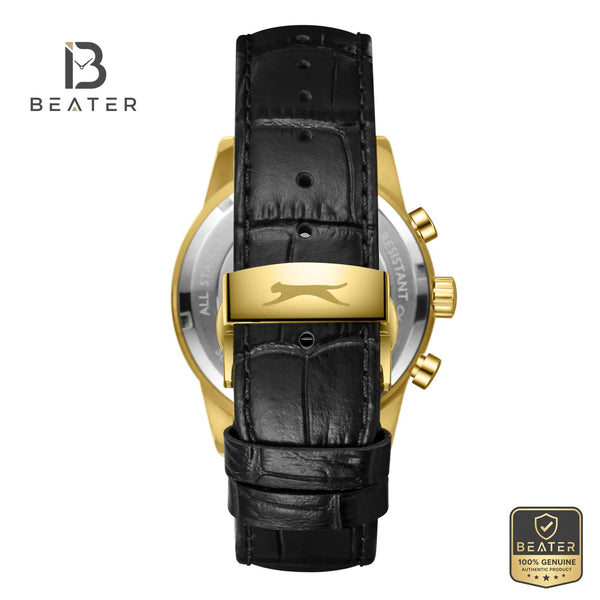 Slazenger SL.9.2649.2.171 Men's Dark Green Leather Strap Watch - View 4 - Beater