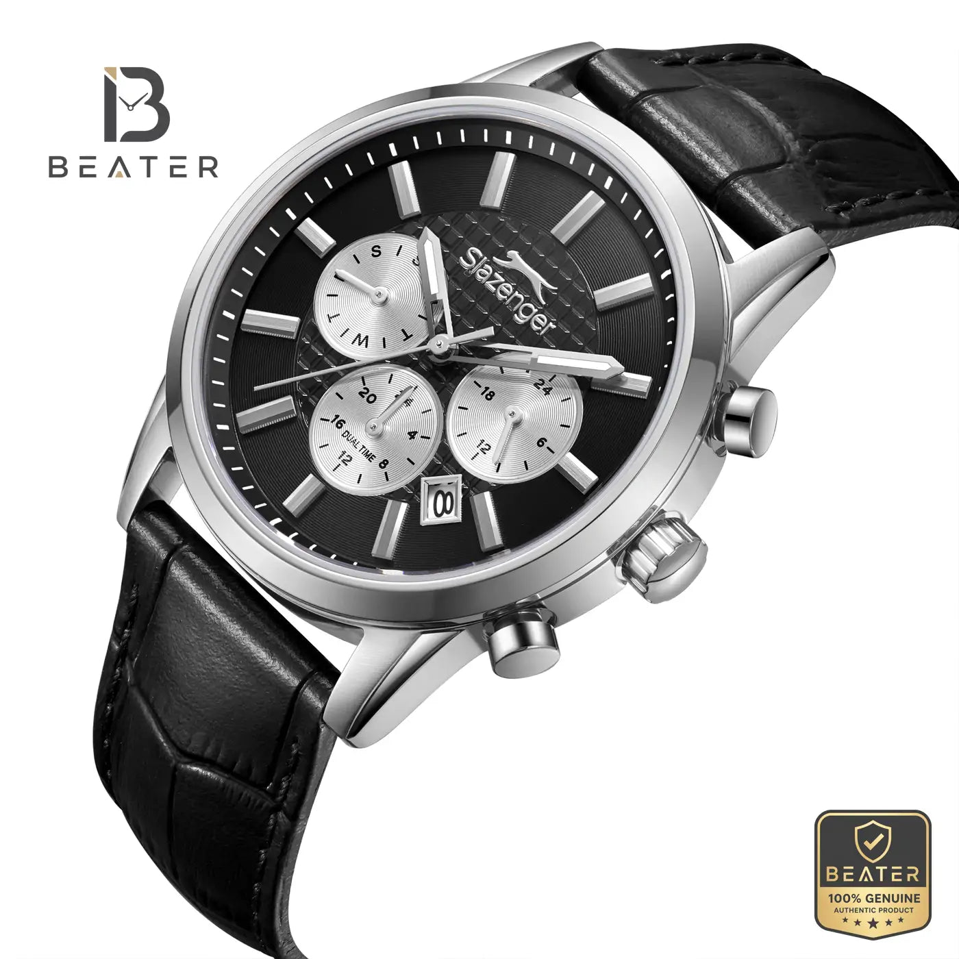 Slazenger SL.9.2649.2.351 Men's Black Leather Strap Watch Secondary image
