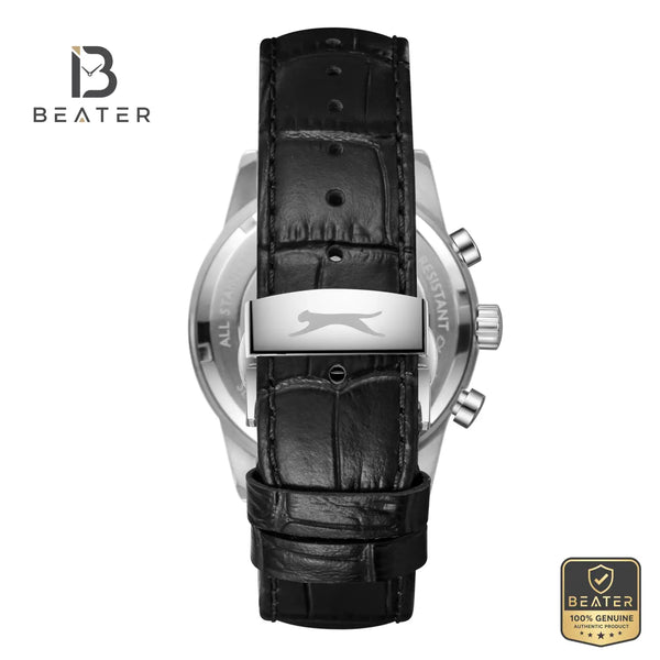 Slazenger SL.9.2649.2.351 Men's Black Leather Strap Watch - View 4 - Beater
