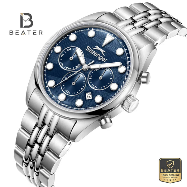 Slazenger SL.9.2652.2.390 Men's Dark Blue Stainless Steel Bracelet Watch - View 2 - Beater