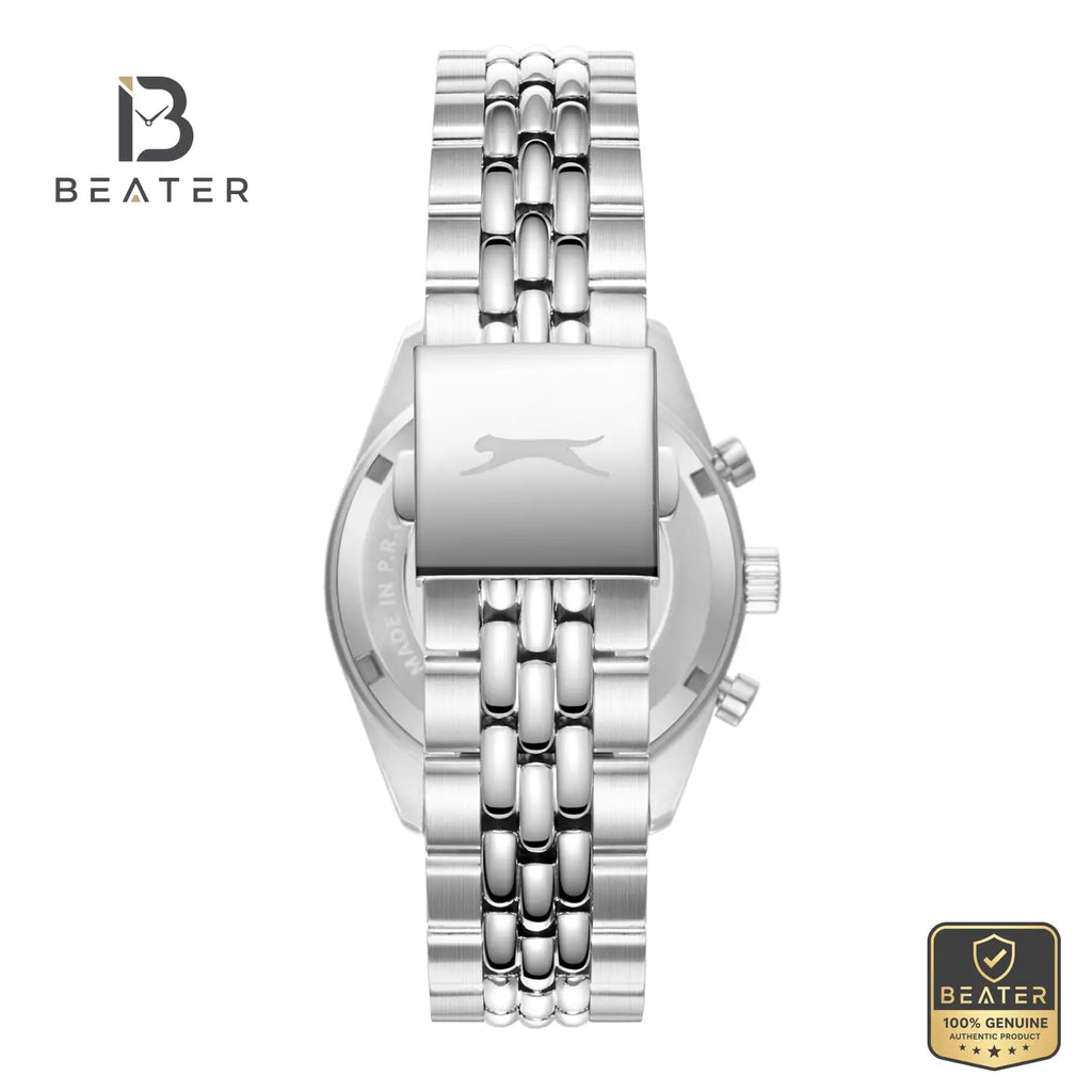 Slazenger SL.9.2652.2.390 Men's Dark Blue Stainless Steel Bracelet Watch - View 4 - Beater