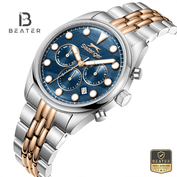 Slazenger SL.9.2652.2.590 Men's Dark Blue Stainless Steel Bracelet Watch - View 2 - Beater