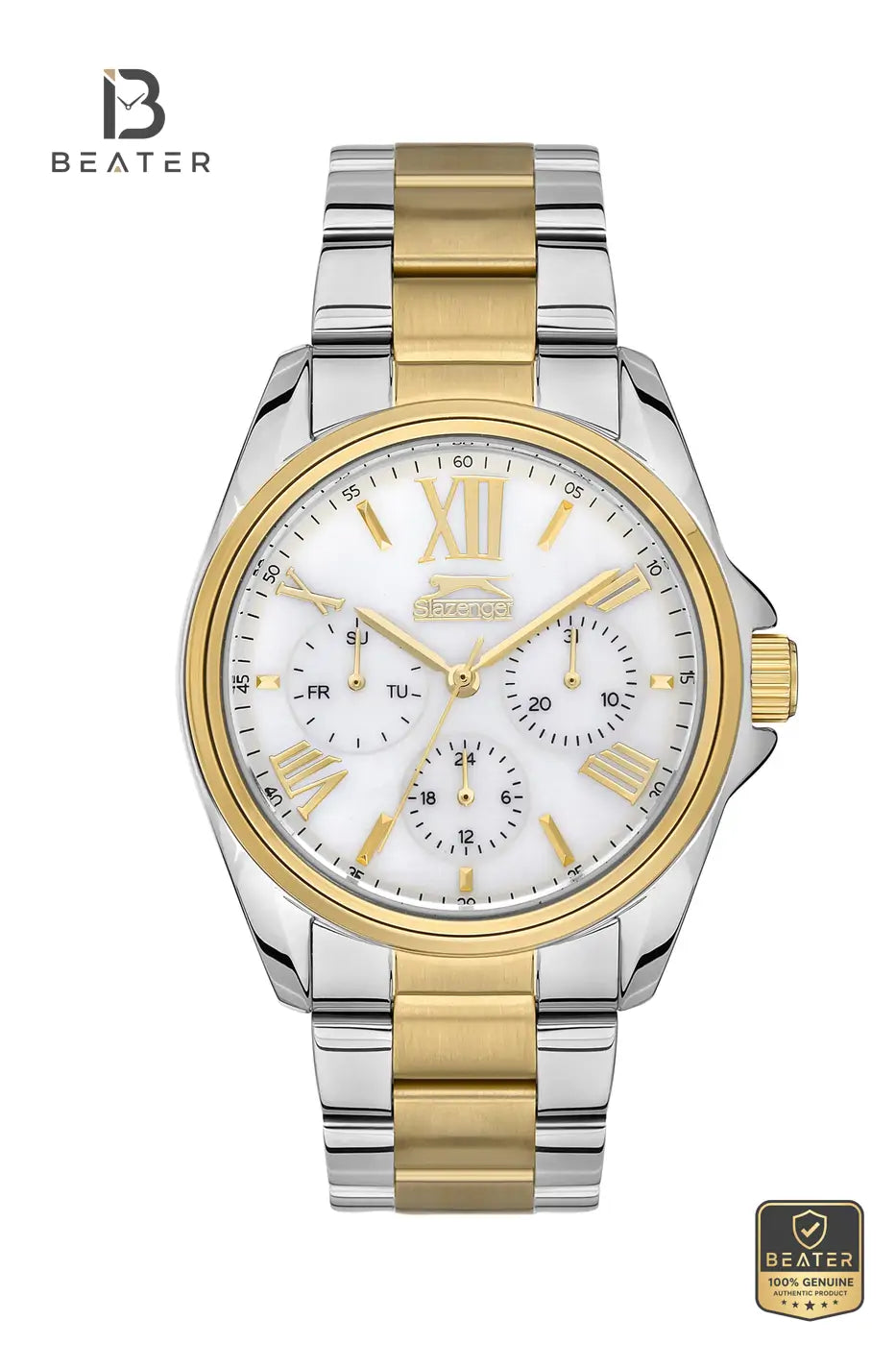 Slazenger SL.9.6542.4.03 Women's Silver Multi Dial Bracelet Watch - Beater