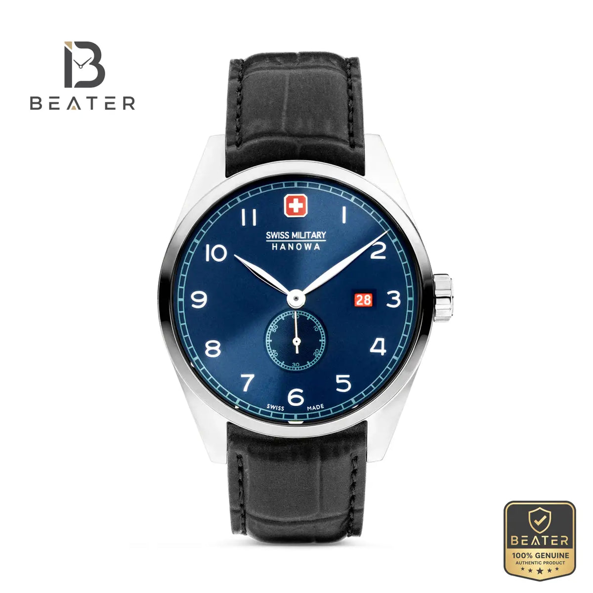 Swiss Military Hanowa SMWGB0000701 Men's Blue Leather Strap Watch - Beater