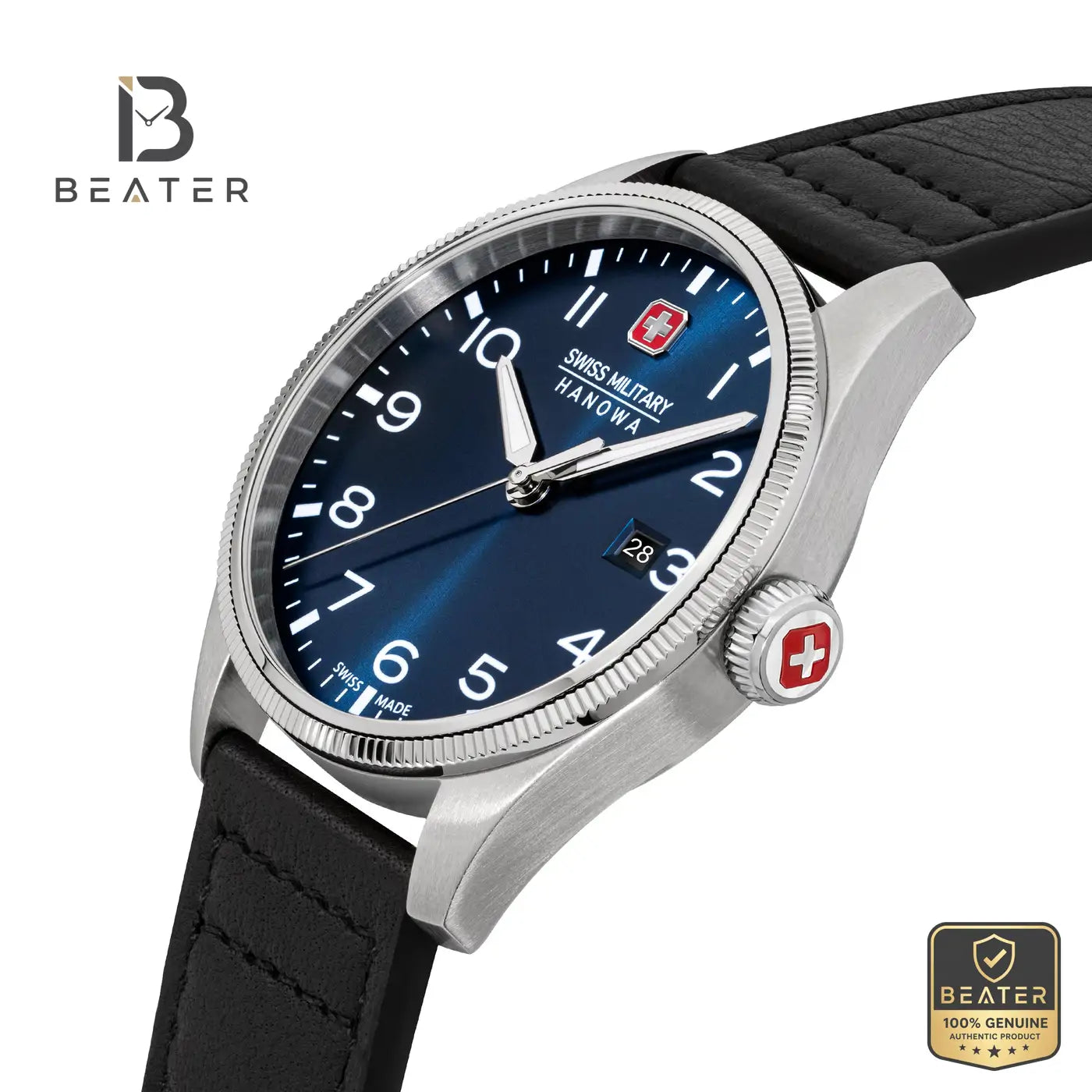 Swiss Military Hanowa SMWGB0000805 Men's Blue Leather Strap Watch Secondary image