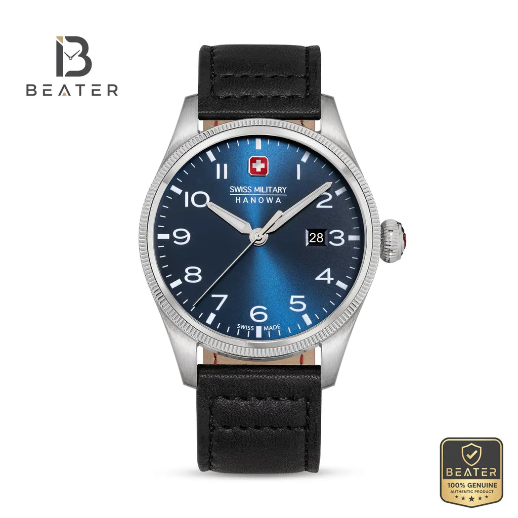 Swiss Military Hanowa SMWGB0000805 Men's Blue Leather Strap Watch - Beater